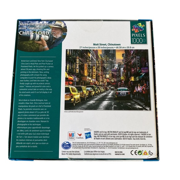 1000 Pixels Puzzle Mott Street Chinatown by Artist Chris Lord 27” x 20” Hasbro - Picture 2 of 5